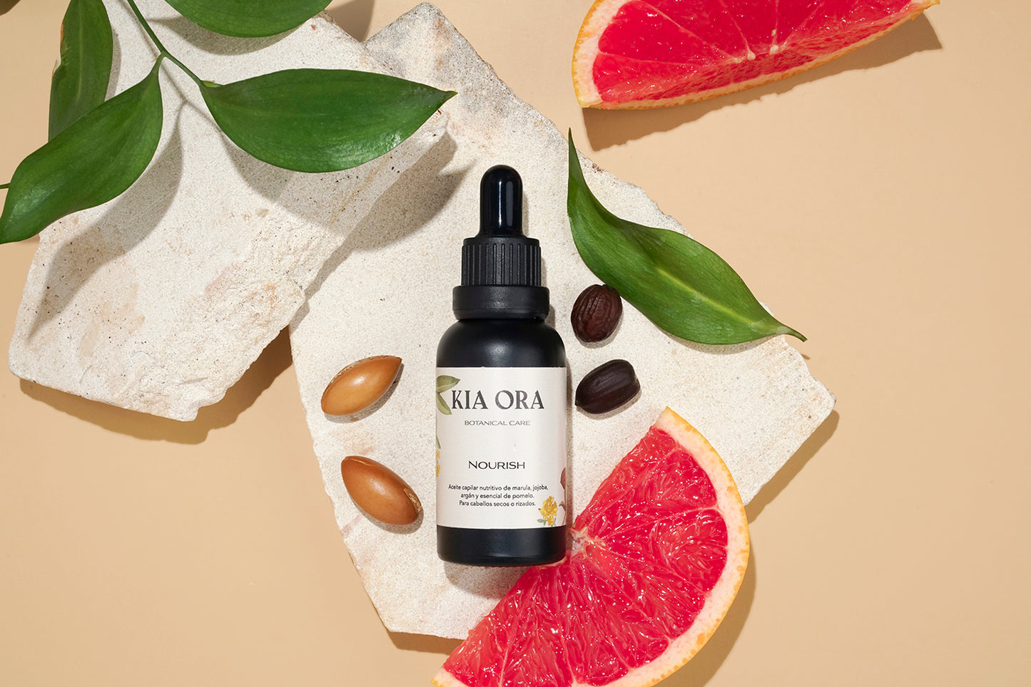 NOURISH - Aceite capilar nutritivo de marula, jojoba, argán y esencial de pomelo