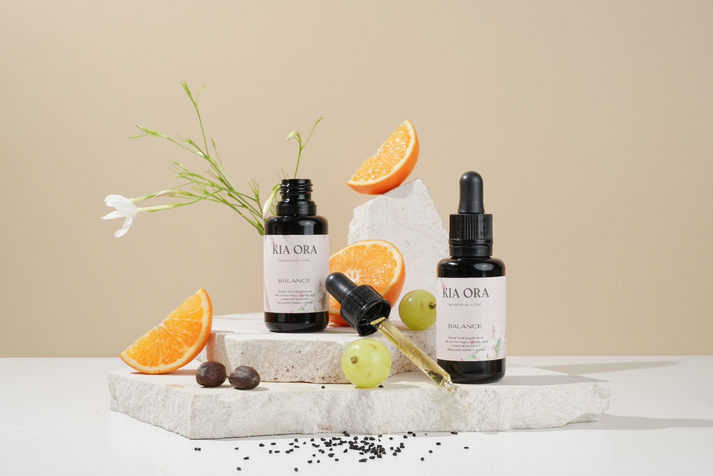 BALANCE - Aceite facial equilibrante de comino negro, borraja, açaí y esencial de jazmín