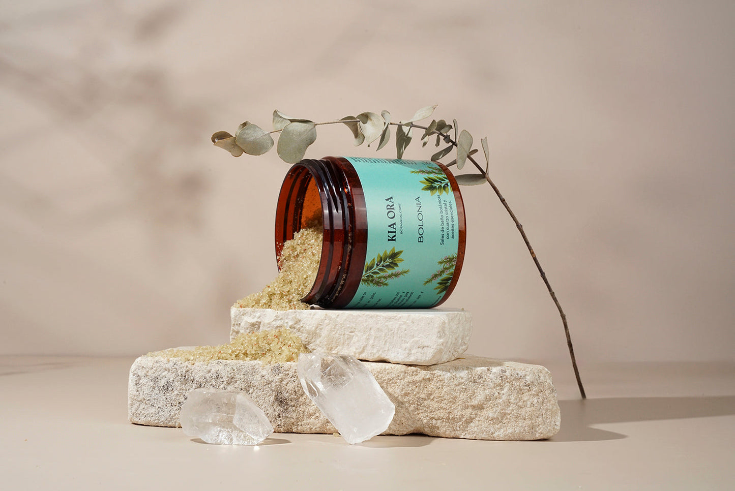 BOLONIA – Sales de baño botánicas con cuarzo cristal y aceites esenciales