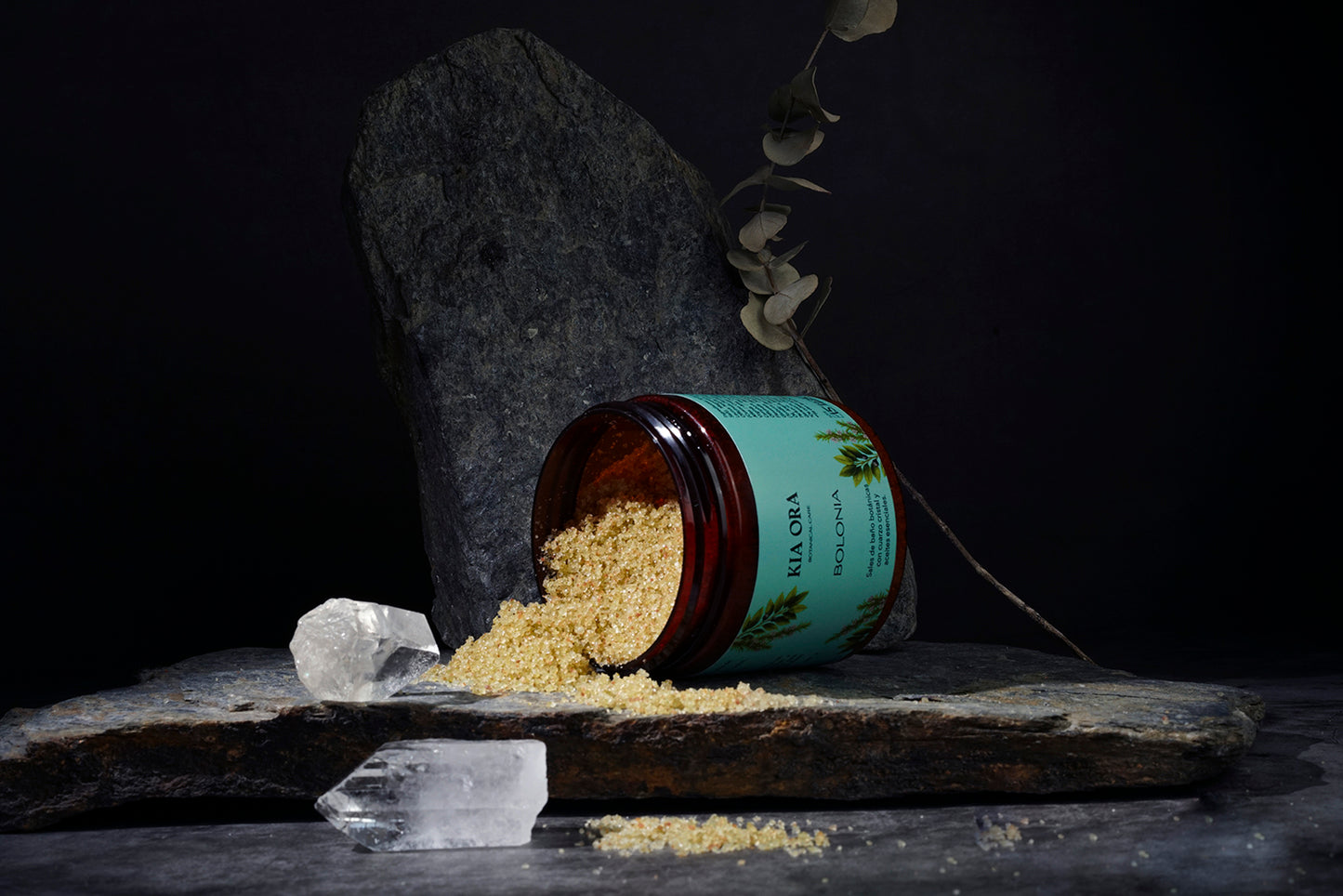 BOLONIA – Sales de baño botánicas con cuarzo cristal y aceites esenciales